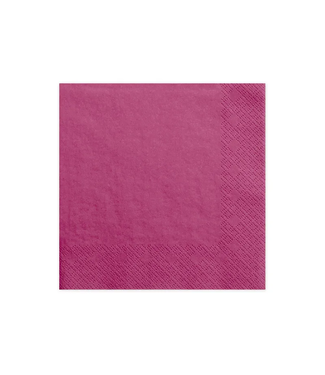 PartyDeco Servetten Hot pink | 33x33cm | 20 stuks