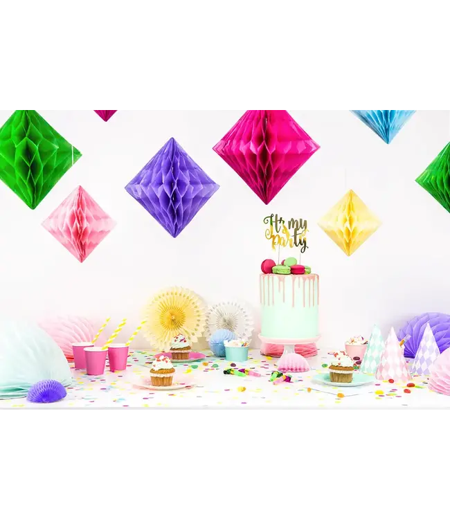 Honeycomb Diamond | Lichtroze | 30 cm