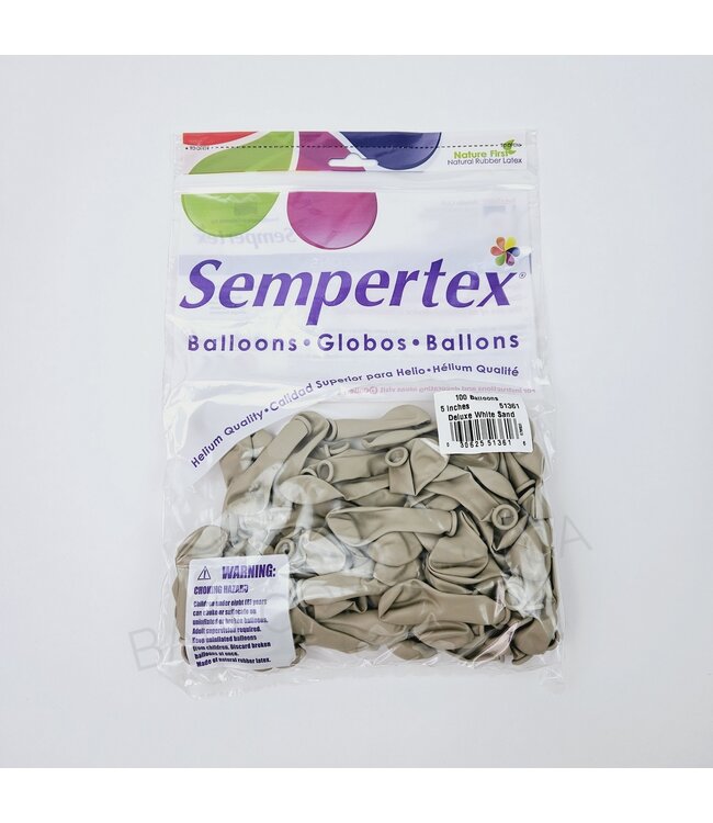 Ballonnen white sand MINI 12cm = 5" | zak 50 stuks