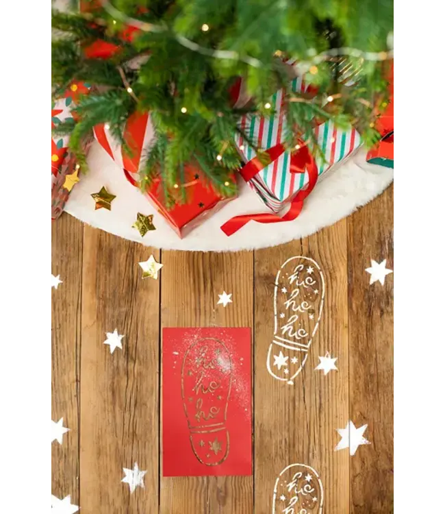 Stencil voetafdruk | Kerstman