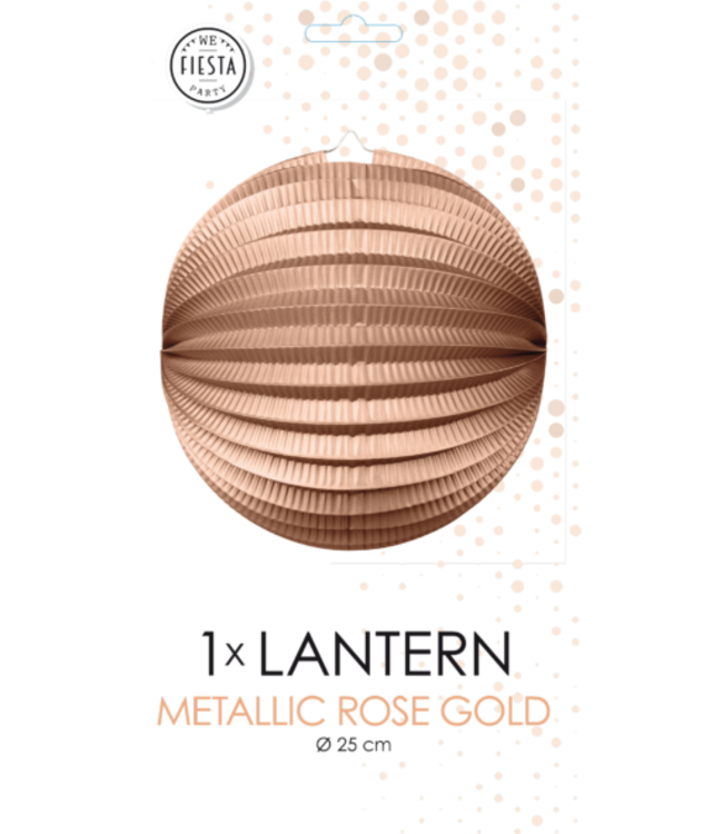 Fiesta Lampion bol | Rosegoud metallic | 25 cm