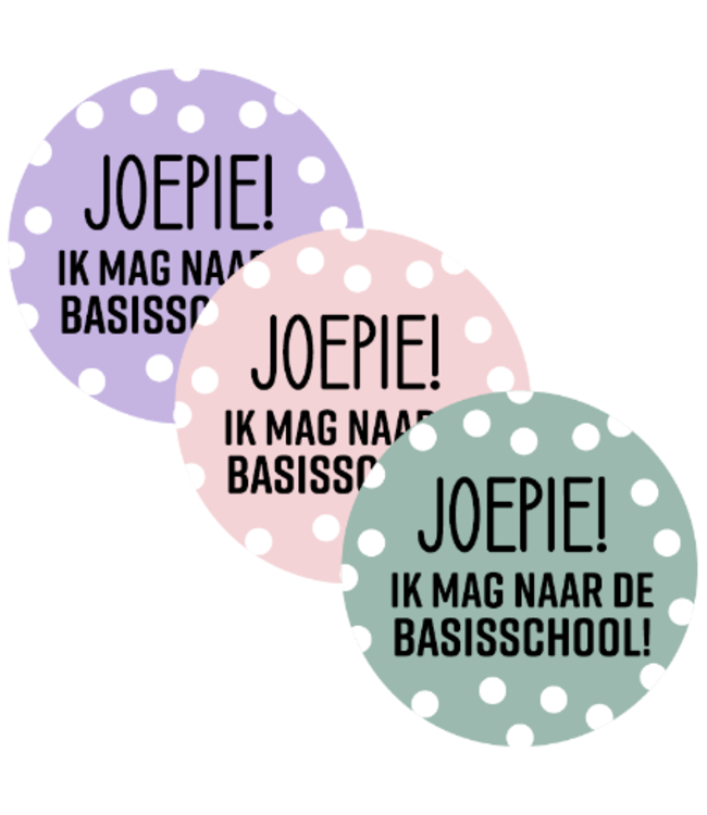 KP Stickers Joepie! Ik mag naar de basisschool | zakje 20 stuks