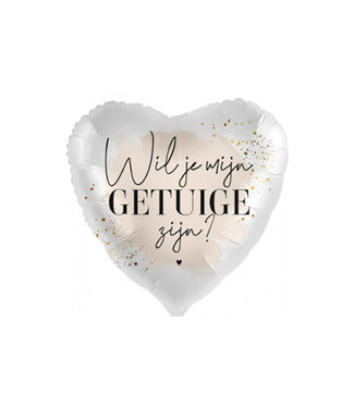 Everloon Folieballon Wil je mijn getuige zijn | 43 cm