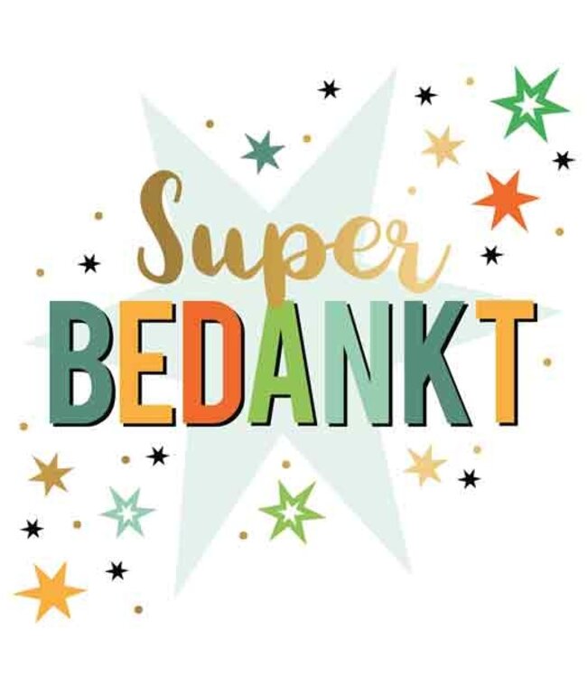Wenskaart XXL | Super bedankt