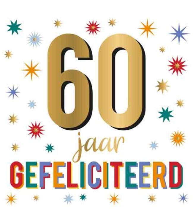 Wenskaart XXL | 60 jaar Gefeliciteerd