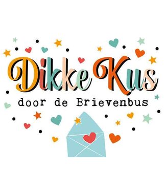 Artige Wenskaart | Dikke kus door de brievenbus