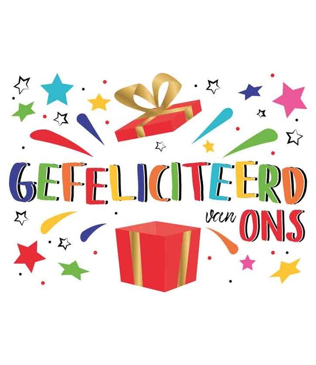 Wenskaart | Gefeliciteerd van ons