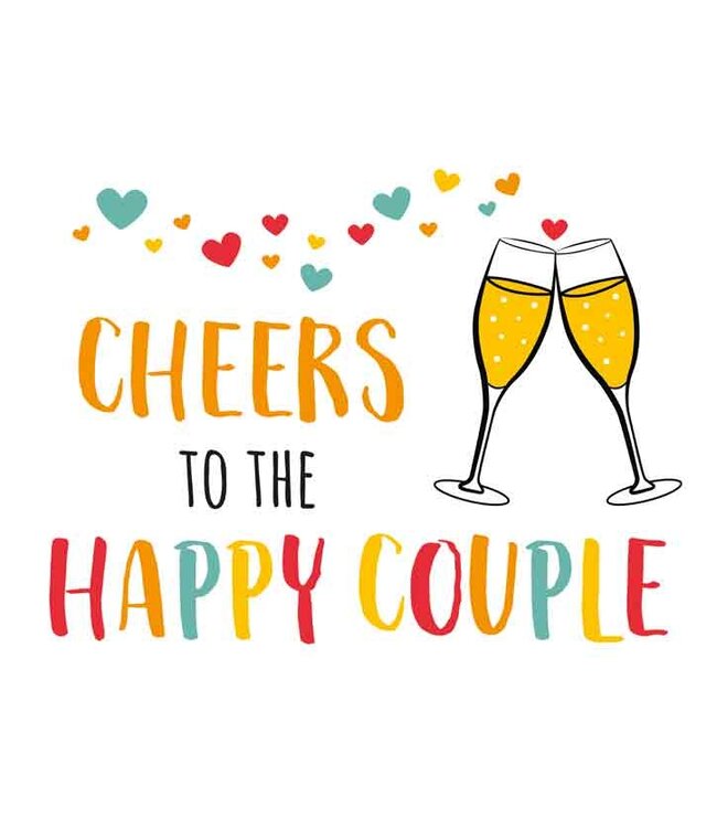Artige Wenskaart | Cheers to the happy couple