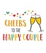 Artige Wenskaart | Cheers to the happy couple