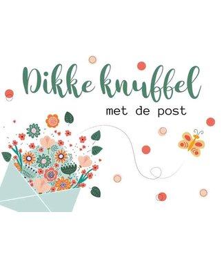 Artige Wenskaart | Dikke knuffel met de post