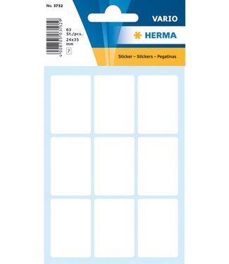 Haza Etiketten wit | 63 stuks | 24 x 35 mm