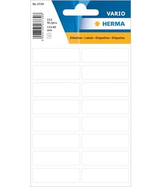 Haza Etiketten wit | 112 stuks | 13 x 40 mm