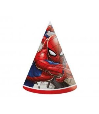 GoDan Spiderman feesthoedjes - 6 stuks