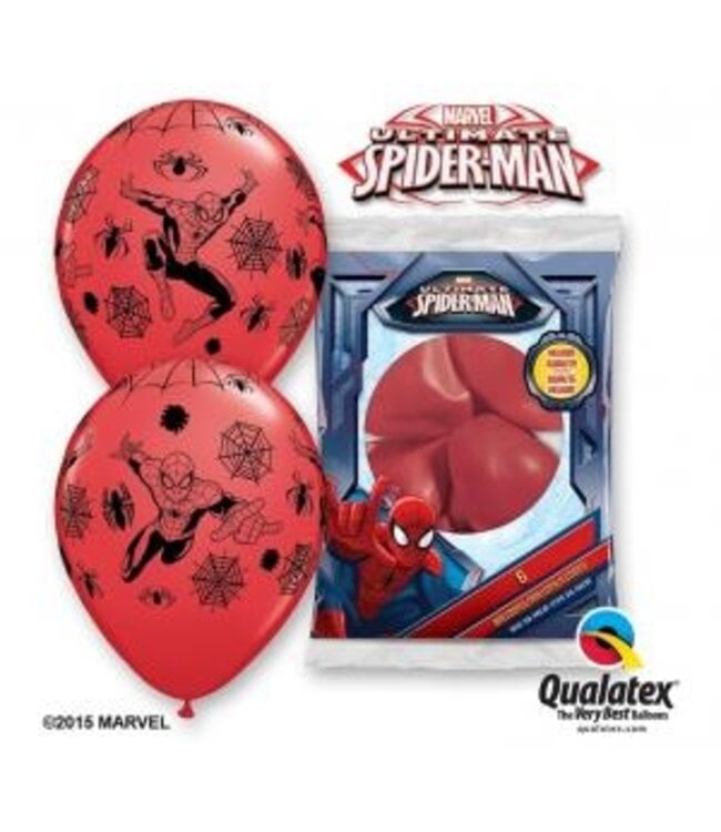 GoDan Spiderman ballonnen - rood - 6 stuks