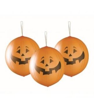 GoDan Halloween pompoen punchballonnen - zak 3 stuks