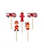 Kaarsjes brandweer | 5 stuks