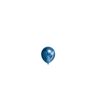 Ballonnen chrome blauw MINI | 50 stuks | 12cm=5"