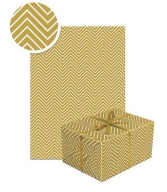 GoDan Cadeaupapier PAW | Zigzag goud