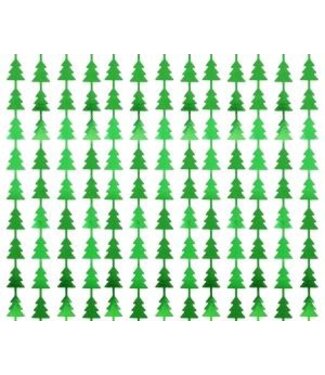 GoDan OUTLET Backdrop Kerst - Kerstbomen Groen - 100cm x 200cm