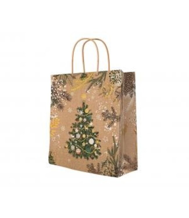 OUTLET Papieren tasje Kerst kraft