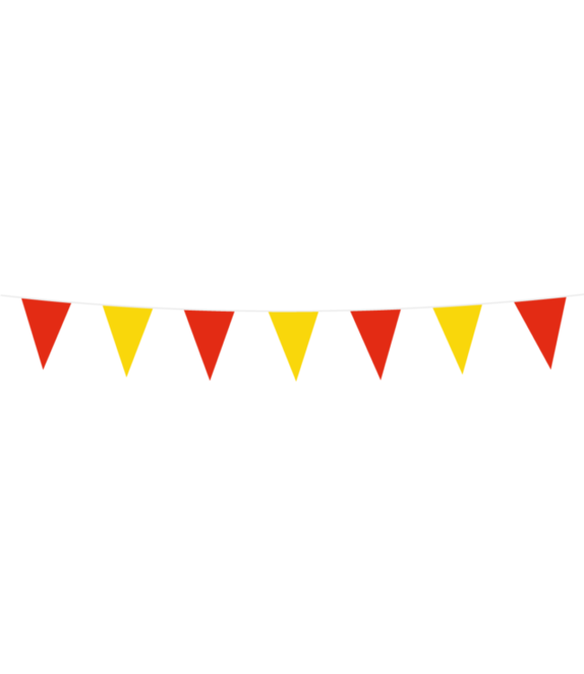 Vlaggenlijn mini | Rood en Geel | 3 meter