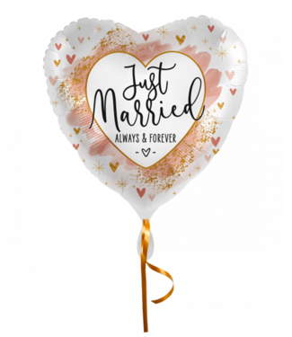 Everloon Folieballon Just Married | Always & Forever | 43 cm