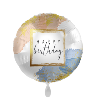 Everloon Folieballon Happy Birthday | Golden touch | 43 cm