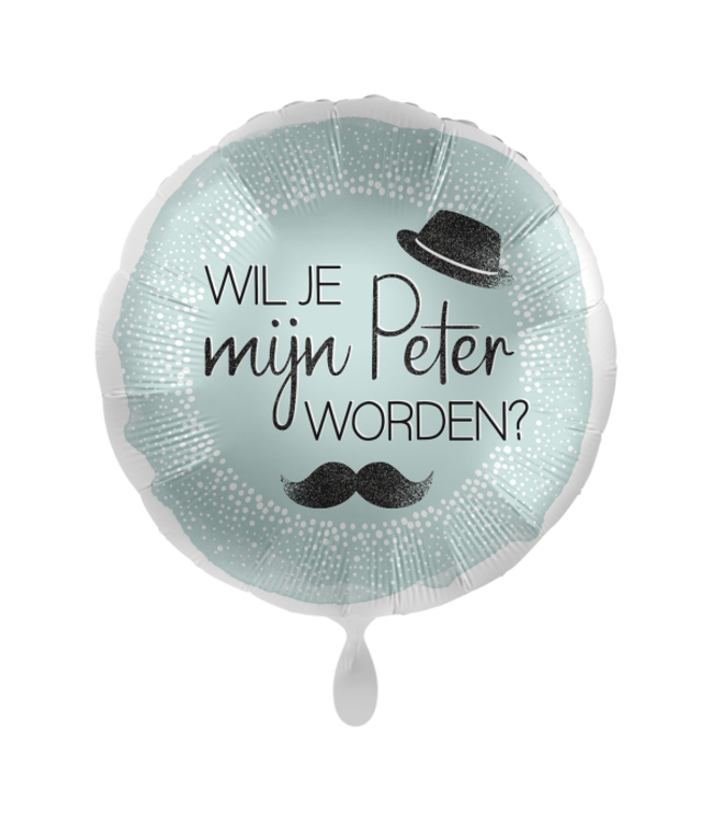 Everloon Folieballon Wil je mijn Peter worden? | 43 cm