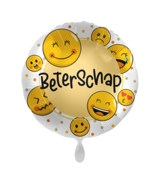 Everloon Folieballon Beterschap | Smileys | 43 cm
