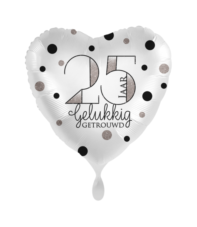 Everloon Folieballon 25 jaar Gelukkig getrouwd | 43 cm