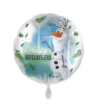 Everloon Folieballon Frozen Olaf Hartelijk Gefeliciteerd | 43 cm