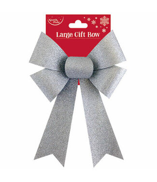 Zilveren Glitter Strik XL | 23 X 33 cm