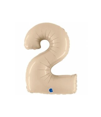 Grabo Cijferballon 2 | Nude / Cream | 100 cm = 40"