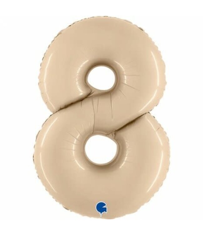 Grabo Cijferballon 8 | Nude / Cream | 100 cm = 40"