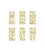 PartyDeco Stickers goud alfabet | 52 stickers