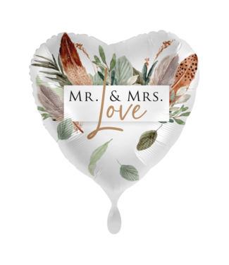 Everloon Folieballon Mr. & Mrs. Love | 43 cm