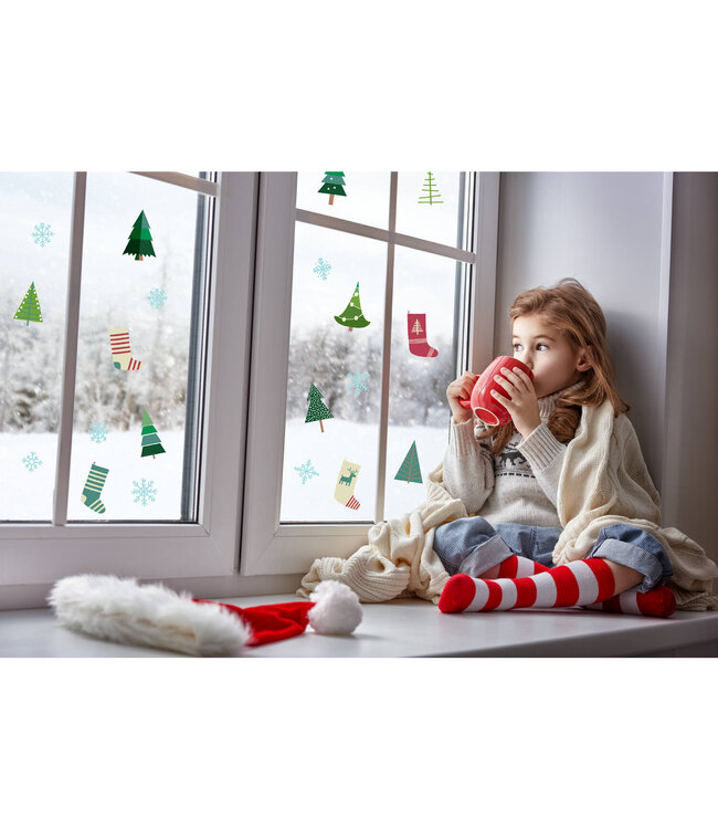 OUTLET Raamstickers | Winter | Holly Jolly | 20 stuks