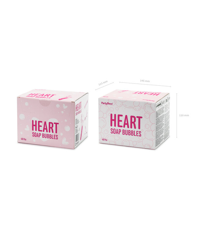 Doosje bellenblaas hartje | wit | 48 stuks