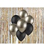 Ballonnenmix zwart-goud | 7 ballonnen