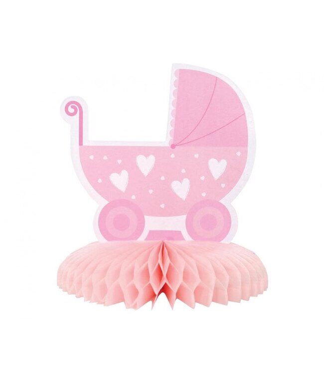 GoDan Tafeldecoratie babygirl kinderwagen | 14 cm