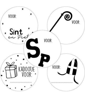 KP Cadeaustickers Sinterklaas - zakje 20 stuks