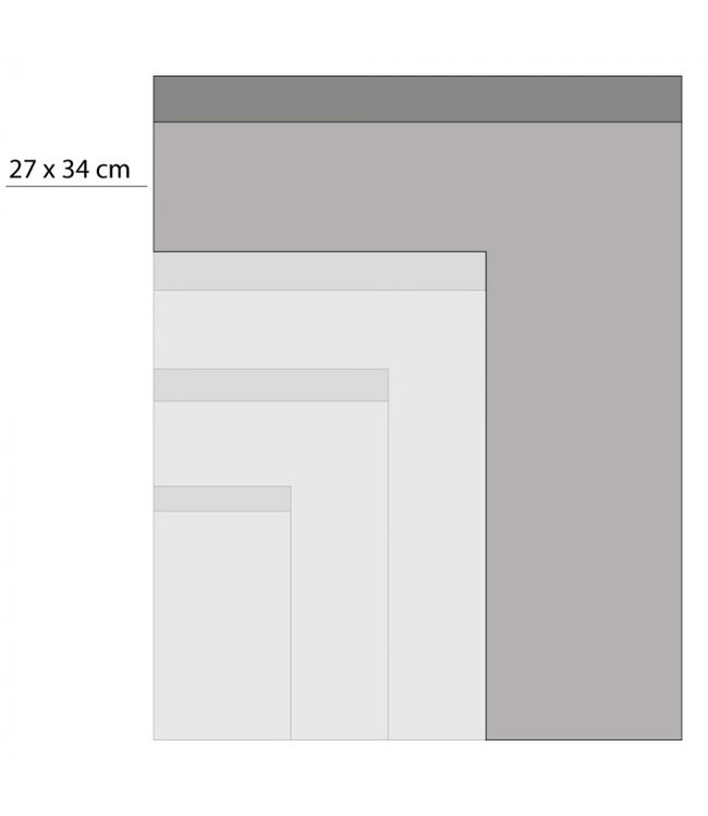 OUTLET Cadeauzakjes Kerst | 5 stuks | Kerstbomen dieprood & goudfolie | 27 x 34 cm