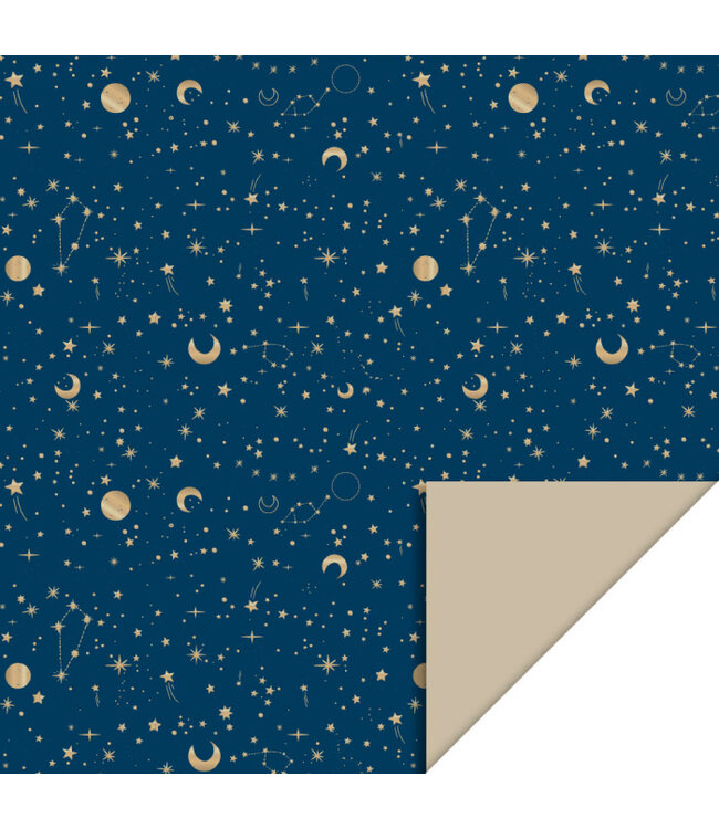 House of Products Cadeaupapier Galaxy Midnight | 70 x 300 cm