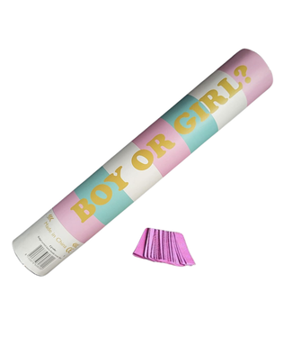 OUTLET Confetti kanon Gender Reveal | Roze | 30cm