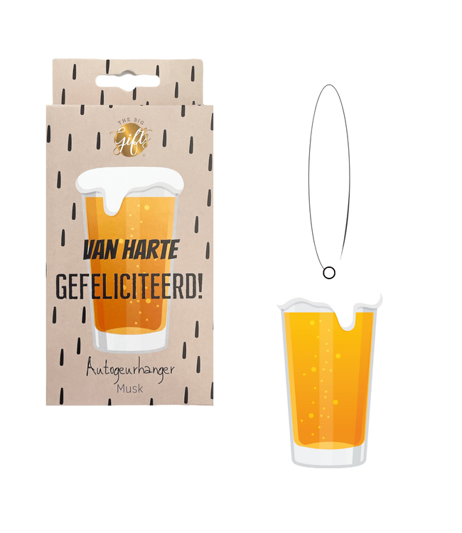 Autogeurhanger | Gefeliciteerd bier