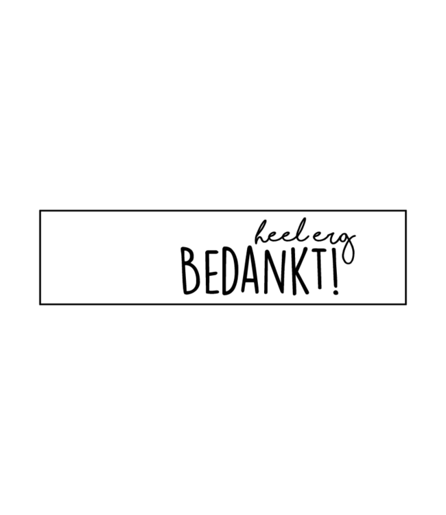 Stickers - Heel erg bedankt | zakje 20 stuks