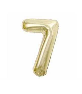 Beauty & Charm Cijferballon 7 Champagne | 85 cm