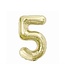 Cijferballon 5 Champagne | 85 cm