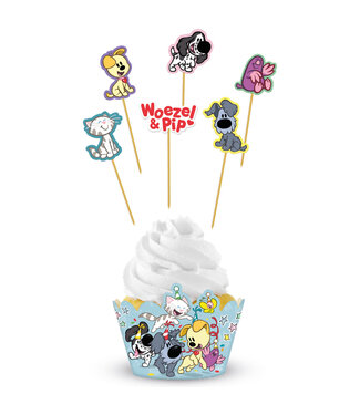 Folat Cupcake Decoratie Set - Woezel en Pip - 6 sets