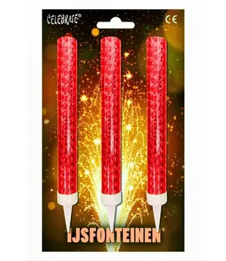 Ijsfonteinen rood | 3 stuks